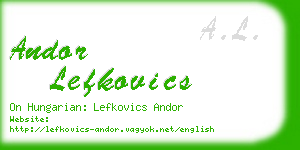 andor lefkovics business card